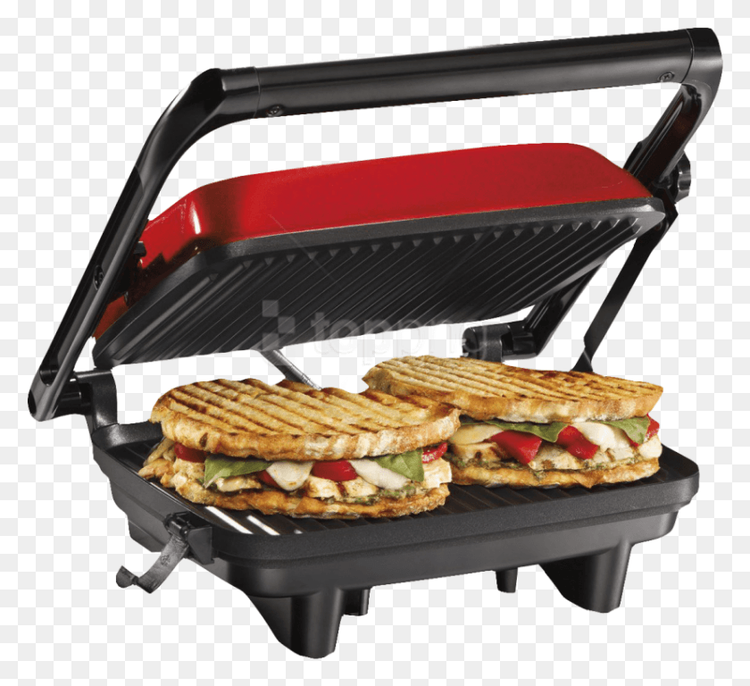 827x751 Free Sandwich Maker And Grill Images Transparent Kitchenaid Panini Press, Food, Burger, Bread HD PNG Download