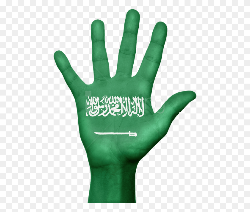 480x650 Саудовская Аравия Рука Флаг Саудовской Аравии, Одежда, Одежда, Перчатки Hd Png Скачать