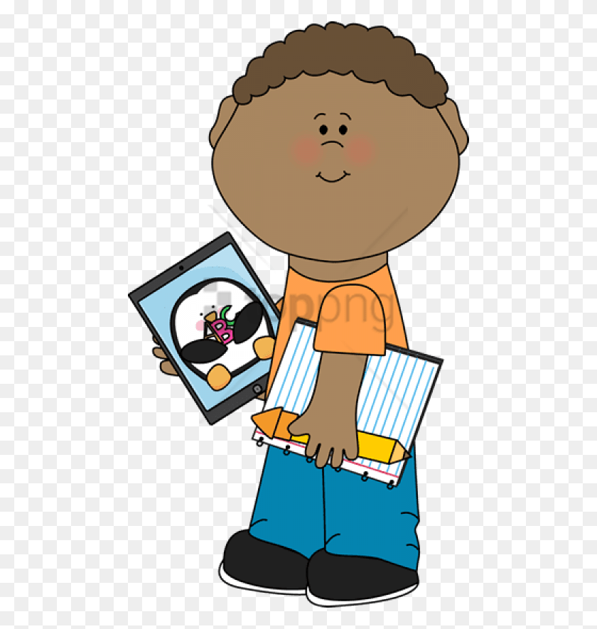 480x825 Free School Kids Clip Art Image With Transparent Kid With Books Clip Art, Reading, Outdoors, Female HD PNG Download
