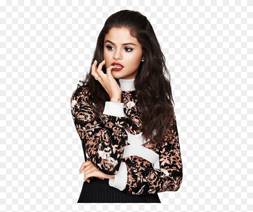 375x645 Free Selena Gomez Thinking Images Transparent Selena Gomez, Face, Person, Human HD PNG Download