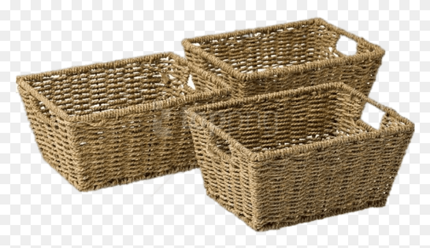 851x464 Free Set Of Storage Baskets Images Basket, Rug, Woven, Sweater HD PNG Download