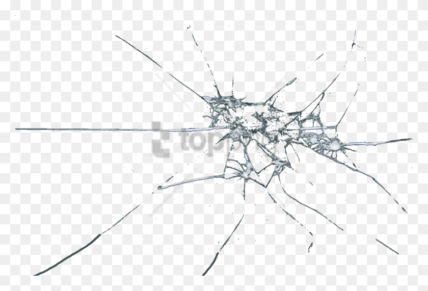 850x557 Free Shattered Glass Effect Image With Transparent Background Broken Glass, Utility Pole, Mosquito, Insect HD PNG Download