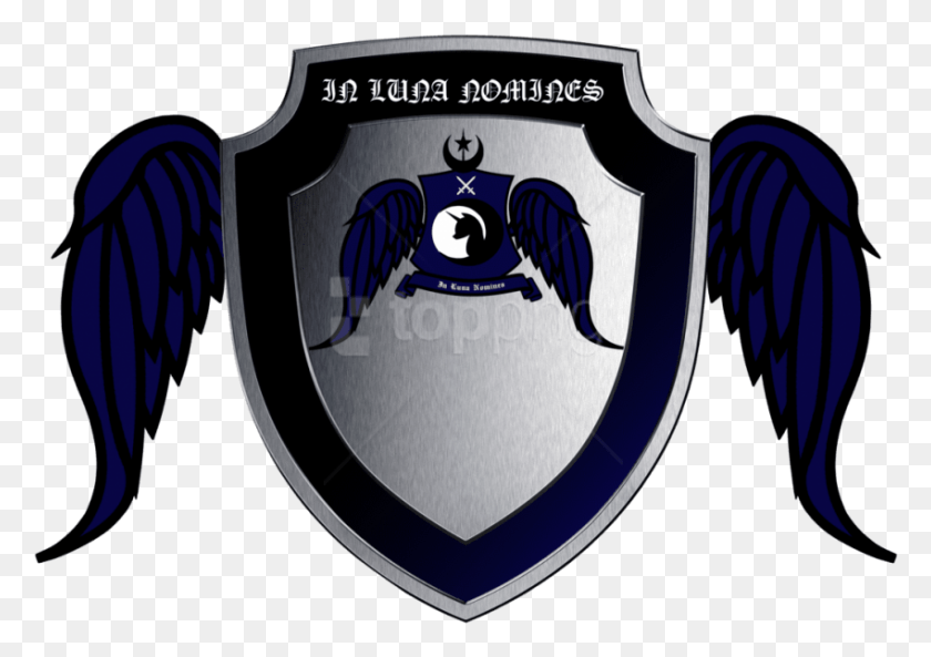 849x581 Free Shield With Wings Image With Transparent Mlp Luna Shield, Armor HD PNG Download
