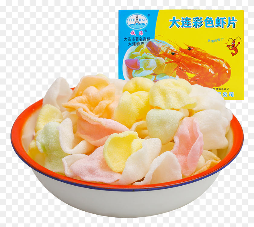 774x692 Free Shipping Tiehai Self Fried Shrimp Slices 2 Boxes, Bowl, Sweets, Food HD PNG Download