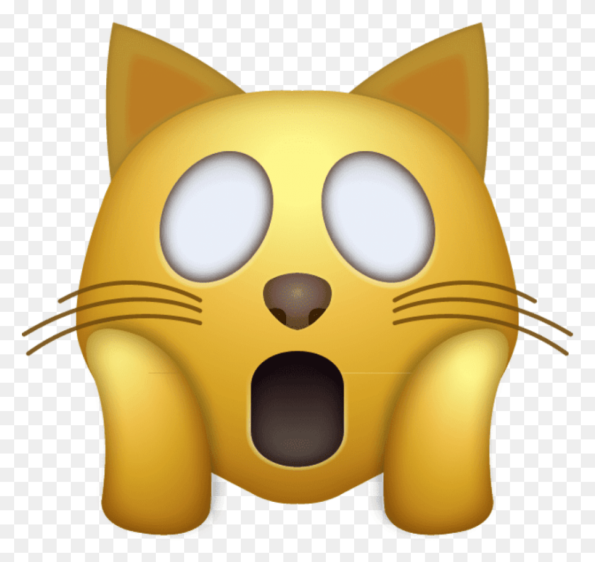 851x800 Free Shocked Cat Emoji Images Transparent Shocked Cat Emoji, Animal, Pillow, Cushion HD PNG Download