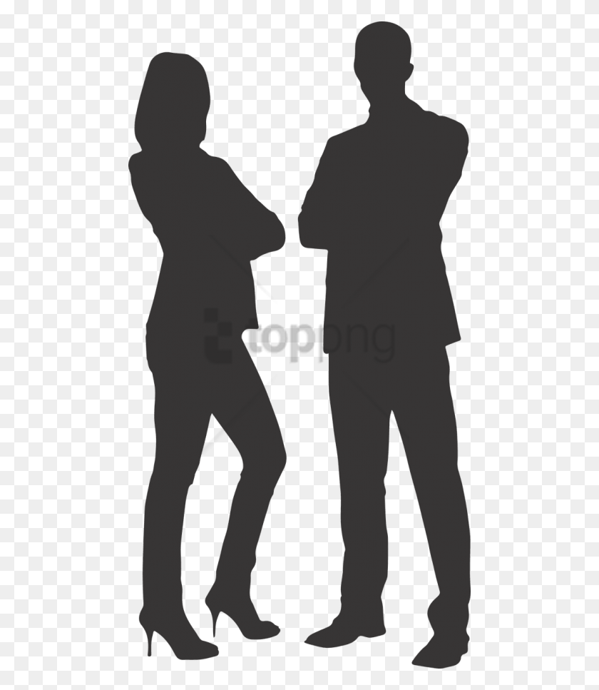 480x907 Free Silhouette Man And Woman On Heels Image Business Woman Vector Free, Person, Human HD PNG Download