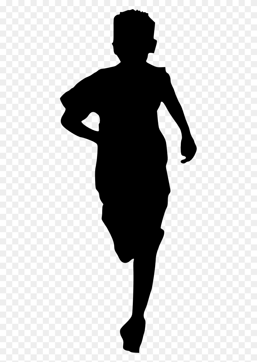 447x1125 Free Silhouette Running Man, Person, Human HD PNG Download