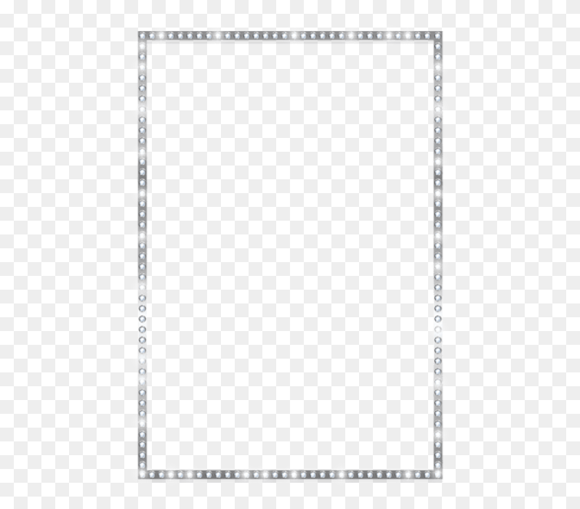 471x678 Free Silver Border Frame With Crystals Silver Border, Accessories, Accessory, Bead HD PNG Download