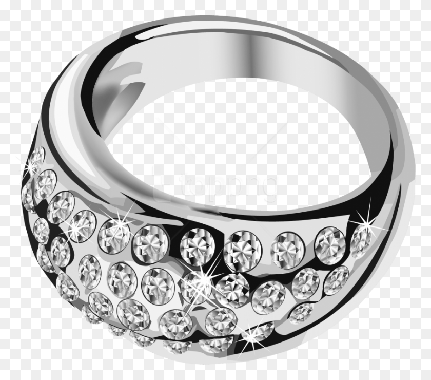 850x742 Free Silver Ring With Diamond Clipart Rings, Accessories, Accessory, Jewelry HD PNG Download