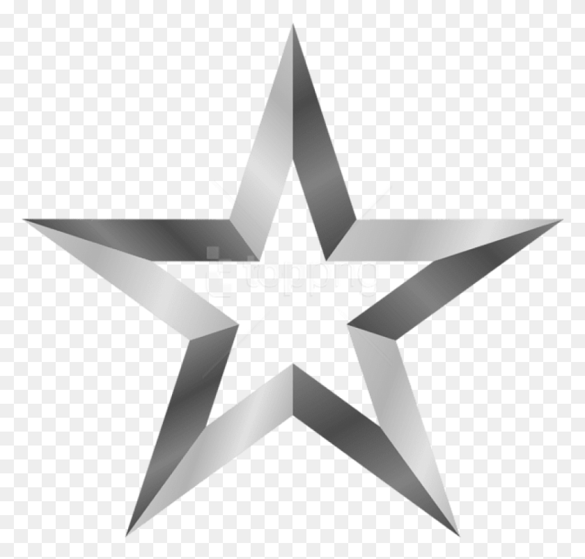 841x802 Free Silver Star Transparent Clipart Transparent Silver Star, Cross, Symbol, Star Symbol HD PNG Download