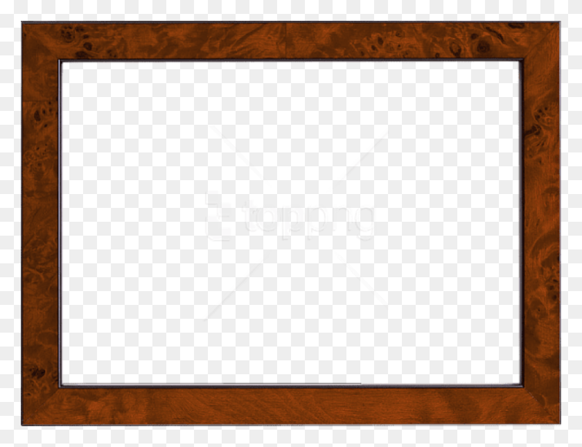 850x638 Free Simple Brown Transparent Frame Background Picture Frame, White Board, Screen, Electronics HD PNG Download