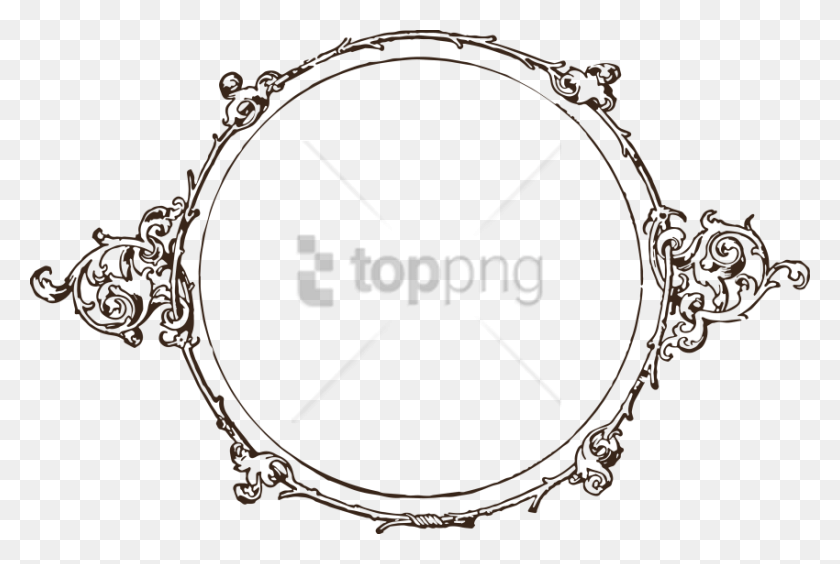 850x550 Free Simple Circle Frame Images Transparent Vintage Circle Frame, Drum, Percussion, Musical Instrument HD PNG Download