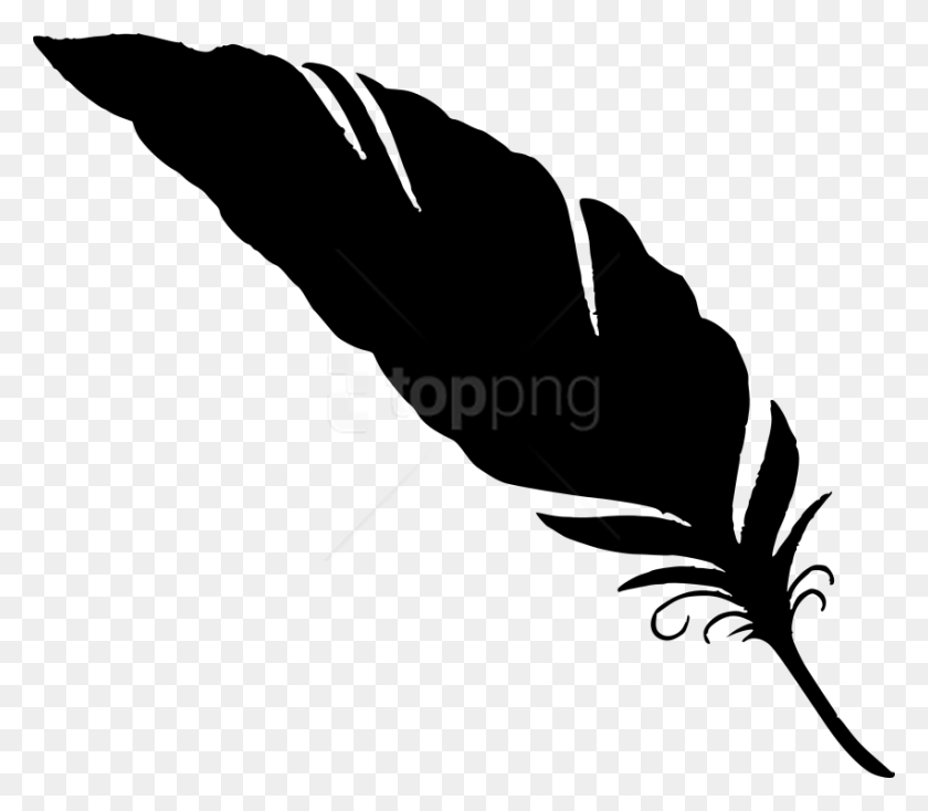 850x735 Free Simple Feather Silhouette Feather Silhouette Transparent Background, Stencil, Person HD PNG Download