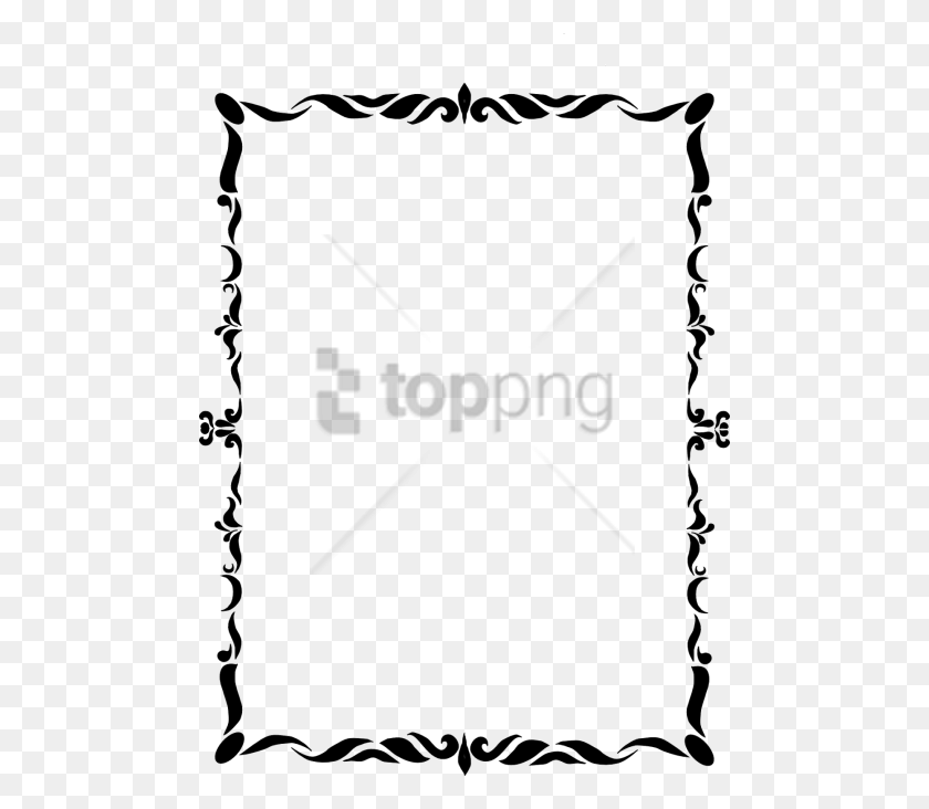 480x672 Free Simple Line Borders Image With Transparent Black And White Simple Border Design, Text, Label, Weapon HD PNG Download