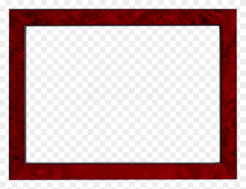 850x638 Descargar Png Marco Transparente Rojo Sencillo De Fondo, Pantalla, Electrónica, Pantalla De Proyección Hd Png