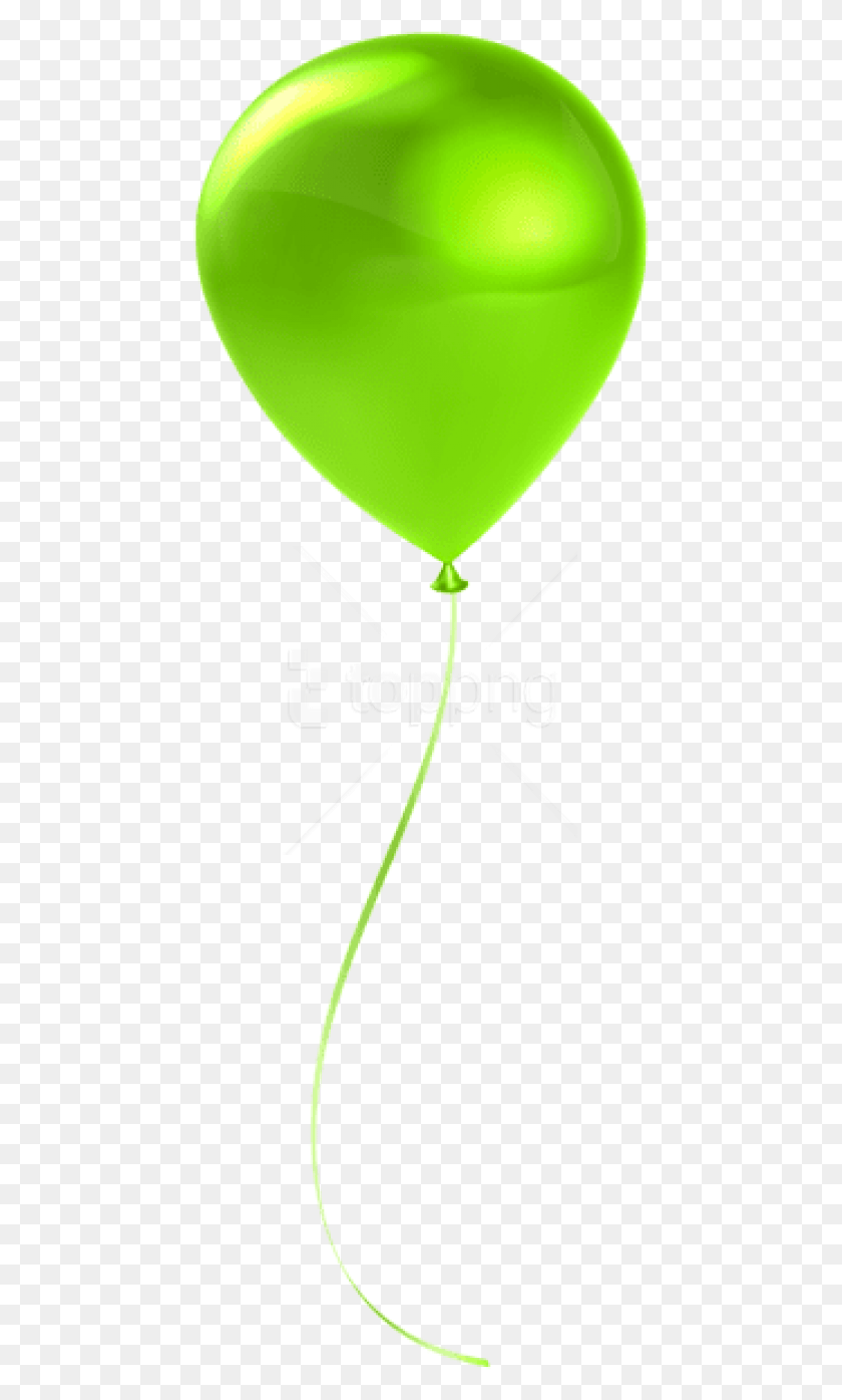 455x1335 Free Single Lime Balloon Transparent Transparent Background Green Balloon, Ball, Triangle HD PNG Download