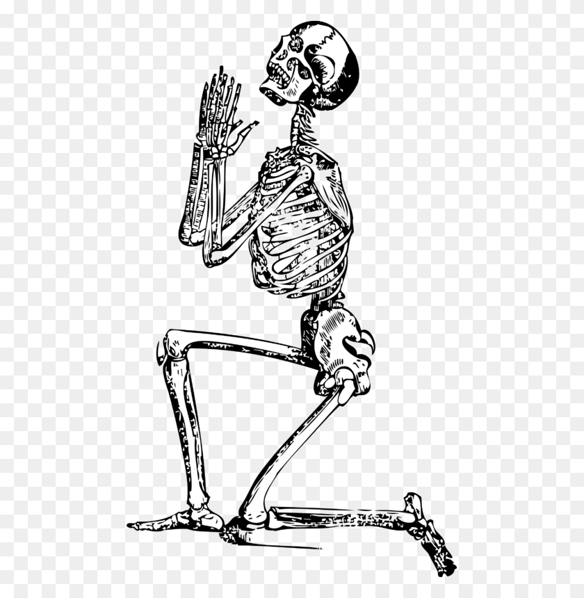 475x800 Free Skeleton Clipart Black And White Images Free Orando Esqueleto Vector, Persona, Humanos, Personas Hd Png Descargar