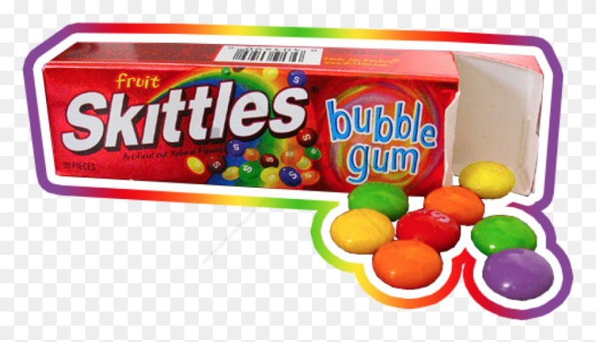 828x450 Free Skittles Image With Transparent Background Skittles Bubblegum, Food, Candy, Sweets HD PNG Download