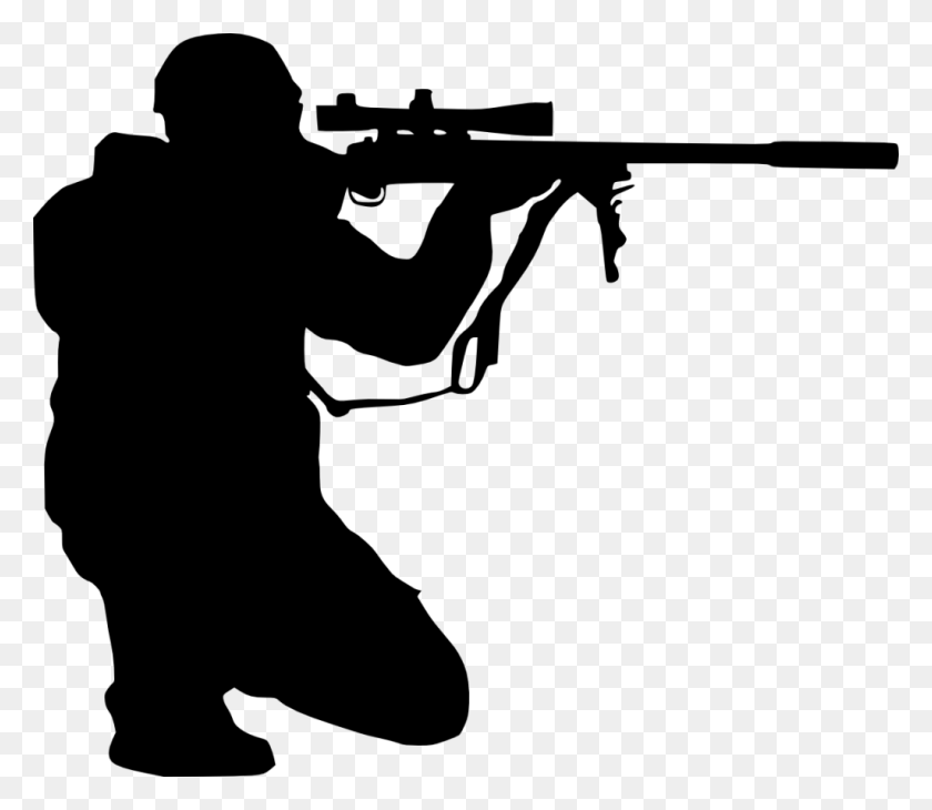 1024x880 Free Sniper Shooter Silhouette Sniper Black, Gray, World Of Warcraft HD PNG Download