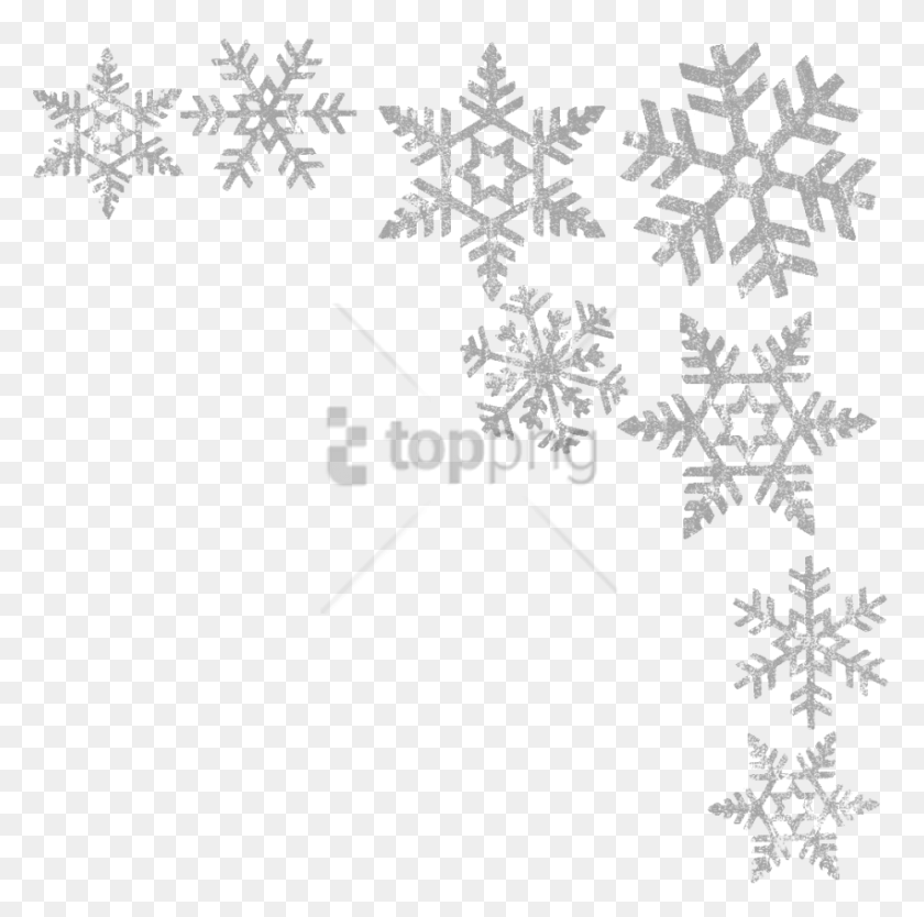 850x844 Free Snowflake Frame Transparent Images Transparent Snowflakes Border Clipart, Pattern, Graphics HD PNG Download