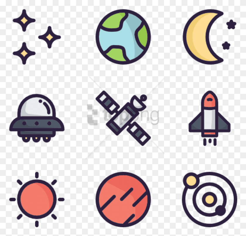 850x812 Free Space Icon Set Space Icons Transparent, Symbol, Text, Logo HD PNG Download