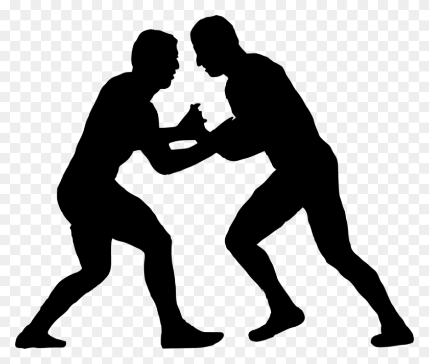 850x712 Free Sport Wrestling Silhouette Images Transparent Transparent Wrestling Clip Art, Person, Human HD PNG Download