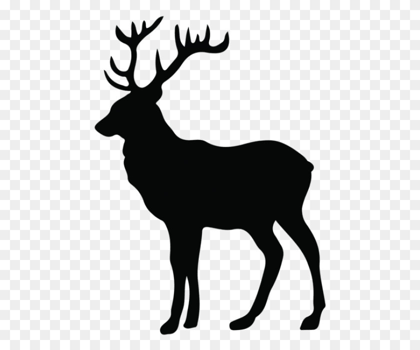 465x640 Free Stag Silhouette Deer Silhouette Clipart, Mammal, Animal HD PNG Download