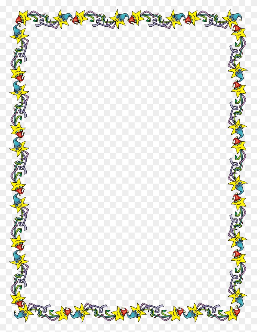 1144x1504 Free Star Party Invitation Border Clip Art Image From New Years Border Clipart, Graphics, Paper HD PNG Download
