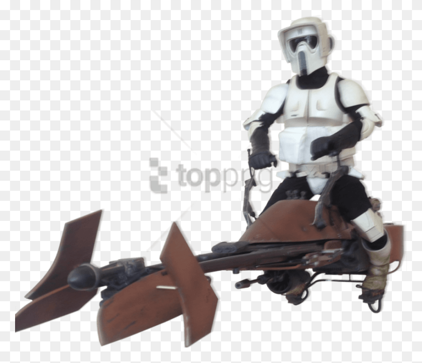 850x723 Png Скачать Бесплатно Star Wars Scout Trooper Speeder Bikes, Helmet, Clothing, Apparel Hd