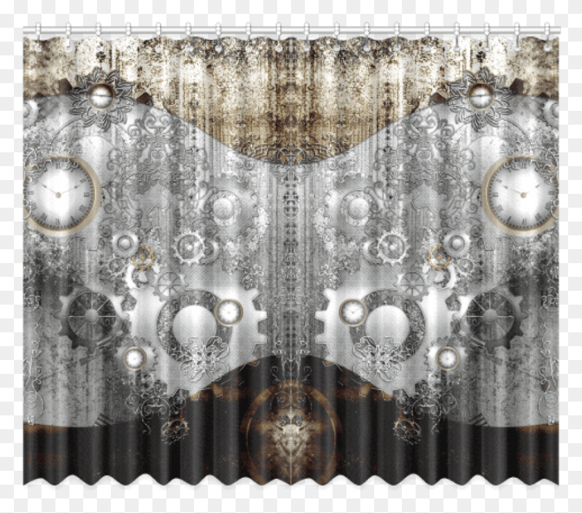 850x743 Free Steampunk Clocks And Gears Beach Window Valance, Chandelier, Lamp, Curtain HD PNG Download