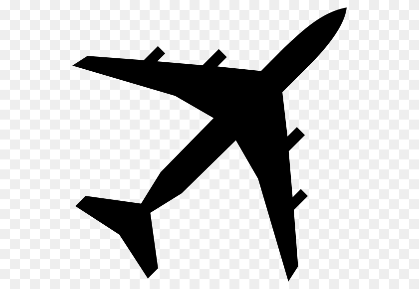 580x580 Stencils For Airplanes Fileairplane Silhouette, Gray Sticker PNG