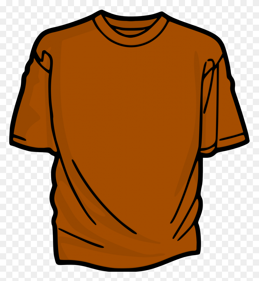 2201x2400 Free Stock Clipart Orange T Shirt Big Image T Shirt Clipart, Ropa, Vestimenta, Manga Hd Png Descargar