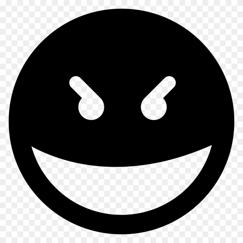 980x980 Descargar Gratis Stock Evil Square Emoticon Face Icon Free Evil Smiley Face, Stencil, Símbolo, Gorra De Béisbol Hd Png