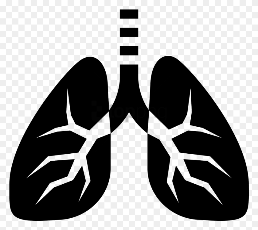 850x753 Free Stock Icon Free And This Picture Lungs Icon, Stencil, Symbol, Emblem HD PNG Download
