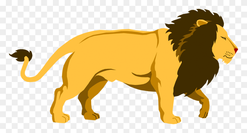 958x484 Free Stock Photo Illustration Of A Lion Lion Clipart Transparent Background, Animal, Mammal, Wildlife HD PNG Download