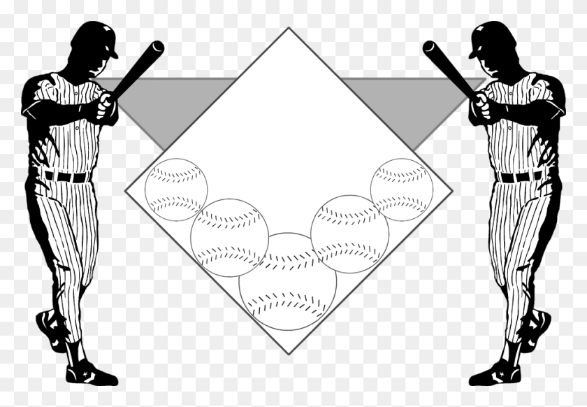 958x642 Png Изображение - Бейсбол Черный, Человек, Человек, Треугольник, Прозрачный Фон.