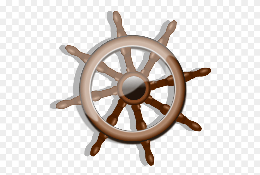 527x507 Free Stock Ship Clip Art At Clker Com Vector Rudder, Steering Wheel, Toy, Wheel HD PNG Download