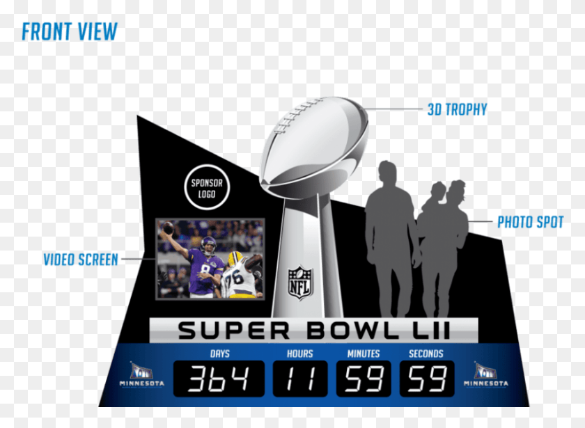 850x605 Free Super Bowl Countdown Clock Option Super Bowl 2012, Person, Human, Trophy HD PNG Download