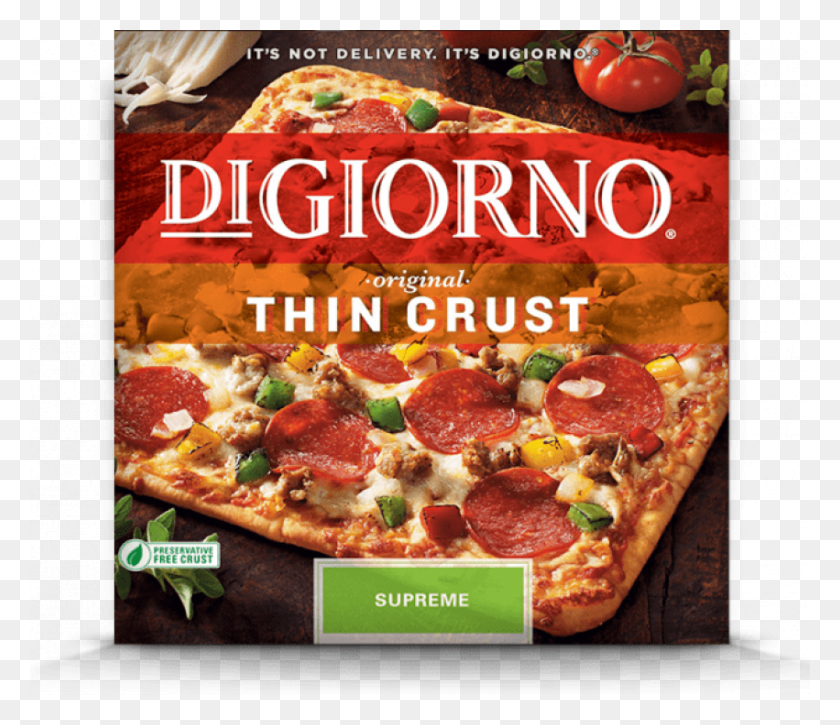 851x726 Free Supreme Pizza Thin Crust Images Digiorno Thin Crust Supreme Pizza, Flyer, Poster, Paper HD PNG Download