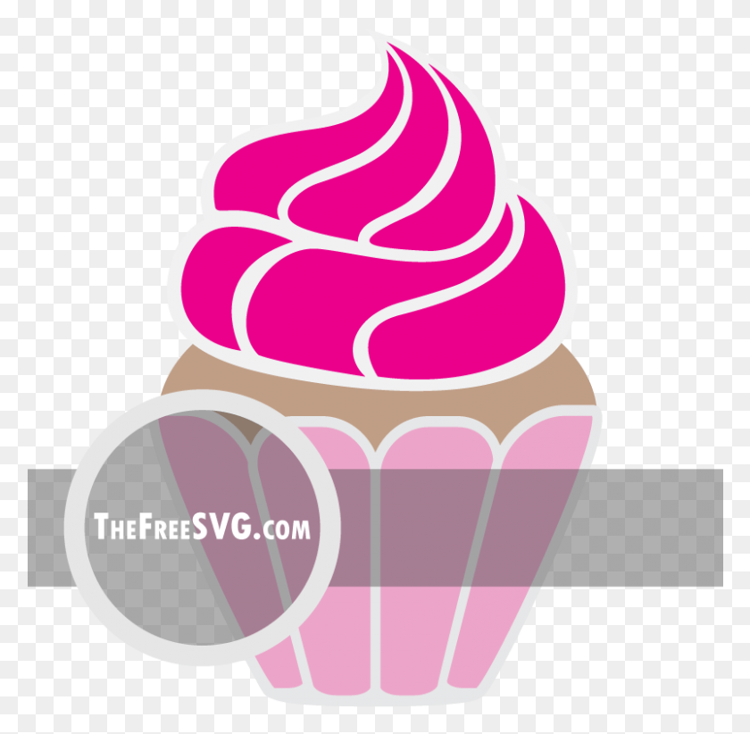 801x783 Free Svg Files For Your Personal Printing Cutting Cupcake, Cream, Dessert, Food HD PNG Download