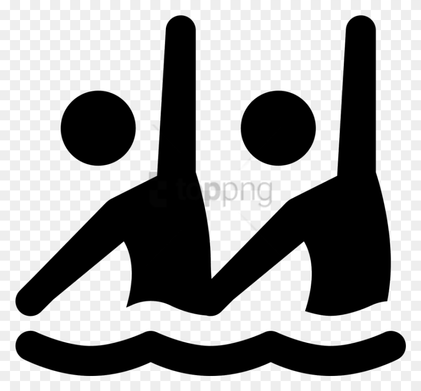 850x785 Free Synchronised Swimming Icon Synchronised Swimming Icon, Stencil, Person, Human HD PNG Download