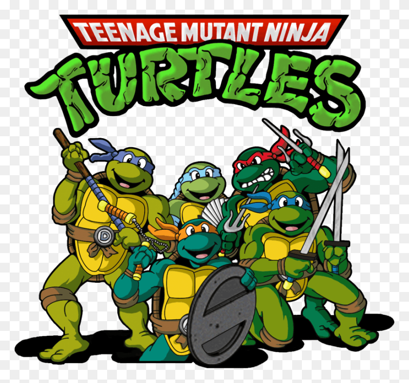 850x793 Descargar Png / Las Tortugas Ninja Adolescentes Mutantes, Etiqueta, Texto, Gráficos Hd Png