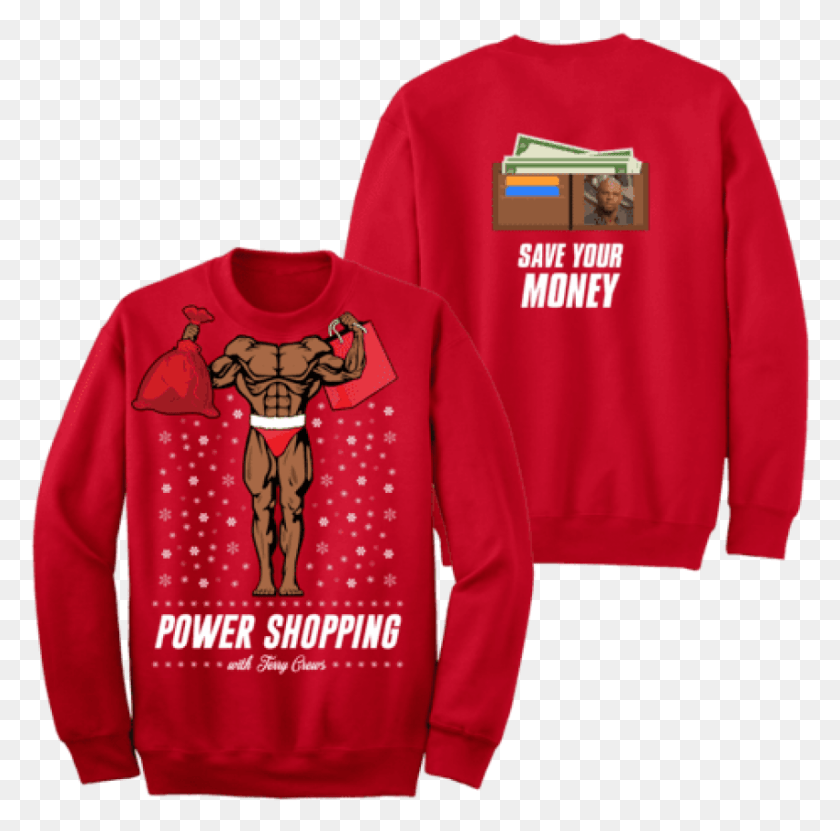 850x841 Free Terry Crews Christmas Sweater Terry Crews Christmas Sweater, Clothing, Apparel, Sweatshirt HD PNG Download