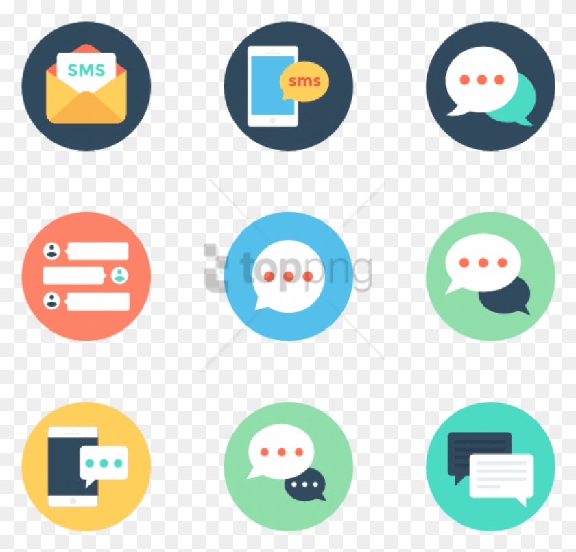 850x812 Free Text Messaging 50 Icons Text Message Icon, Number, Symbol, Network HD PNG Download