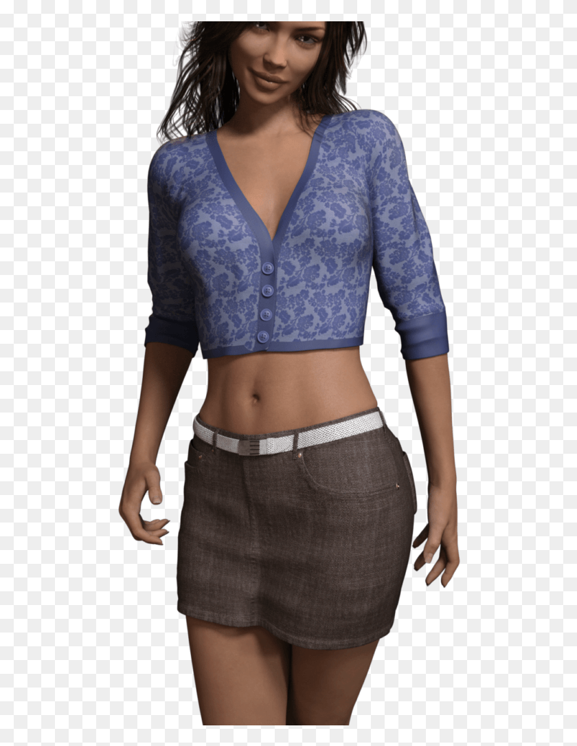 500x1025 Free Texture Set For The Jeanz Skirt Outfit For Genesis Miniskirt, Person, Human, Clothing HD PNG Download