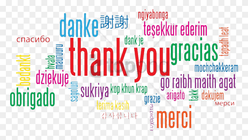 775x414 Free Thank You Translations Image With Transparent Thank You In Different Languages, Poster, Advertisement, Flyer HD PNG Download