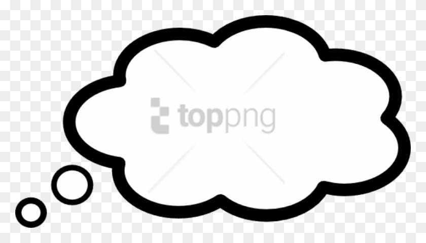 850x458 Free Thinking Cloud Image With Transparent Clipart Thinking, Mustache, Heart, Baseball Cap HD PNG Download