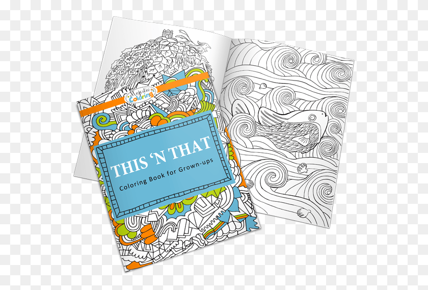 555x509 Free This 39N That Coloring Book Doodle, Text, Book Hd Png Download