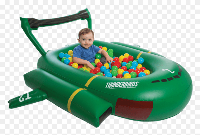 851x553 Free Thunderbirds Inflatable Thunderbird Thunderbird 2 Kaptb01 Inflatable Play Pool, Toy, Person, Human HD PNG Download