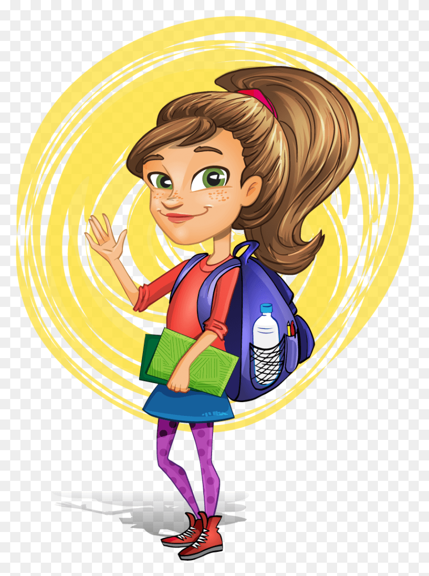 818x1118 Free To Use & Public Domain School Clip Art High School Girl Cartoon, Costume, Person, Human HD PNG Download